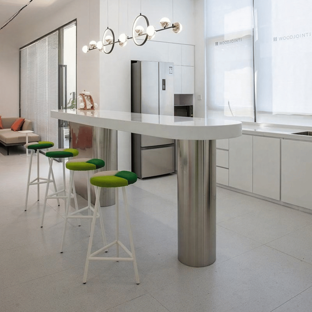 Petal Fabric High Barstool Chair