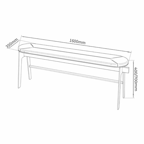 Petal Two Seater Lounge Sofa Bench
