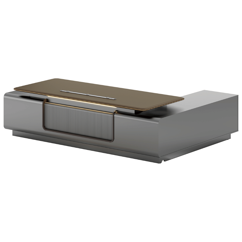 Phantom-A Grand Luxury Executive Desk with Side Return Cabinet