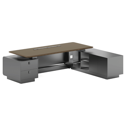 Phantom-A Grand Luxury Executive Desk with Side Return Cabinet