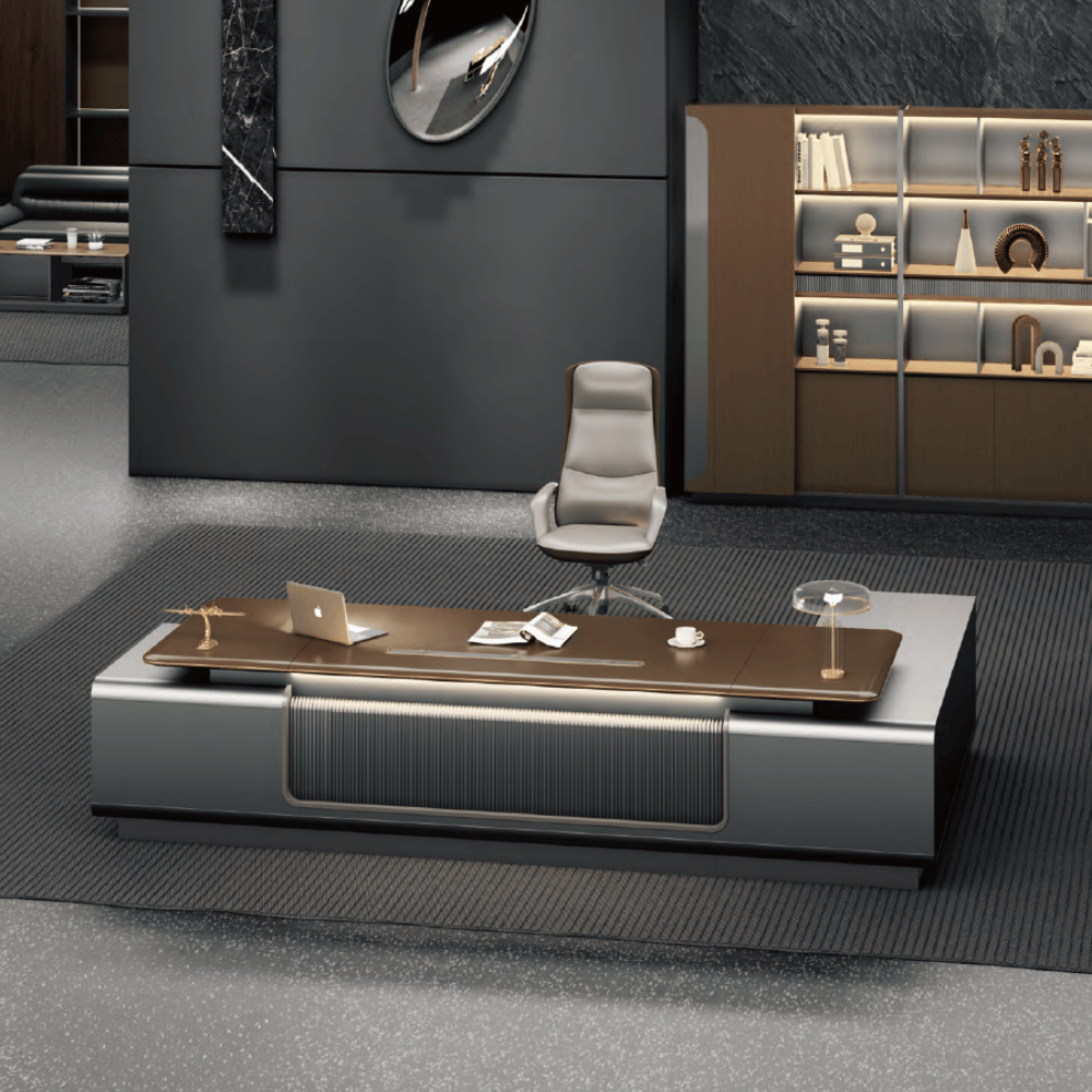 Phantom-A Grand Luxury Executive Desk with Side Return Cabinet