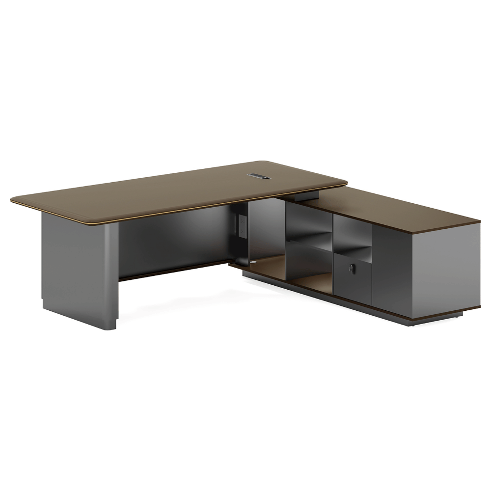 Phantom-B Grand Luxury Executive Desk with Side Return Cabinet