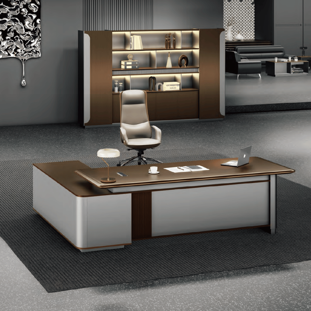 Phantom-B Grand Luxury Executive Desk with Side Return Cabinet