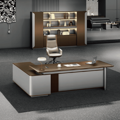 Phantom-B Grand Luxury Executive Desk with Side Return Cabinet
