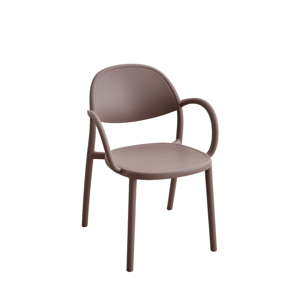 Phoebe Modern Curved Stackable Plastic Armchair