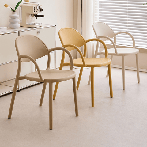 Phoebe Modern Curved Stackable Plastic Armchair