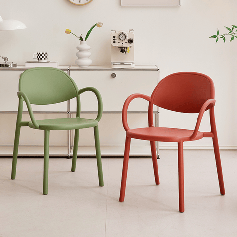 Phoebe Modern Curved Stackable Plastic Armchair