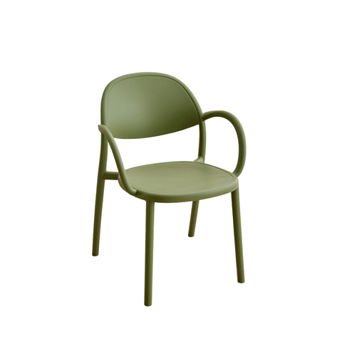 Phoebe Modern Curved Stackable Plastic Armchair