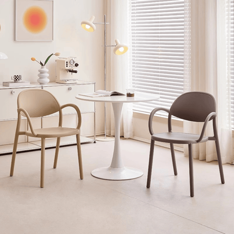 Phoebe Modern Curved Stackable Plastic Armchair