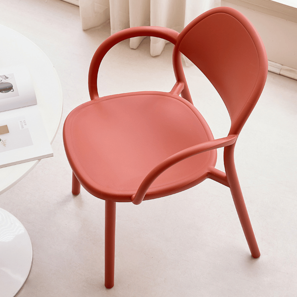 Phoebe Modern Curved Stackable Plastic Armchair