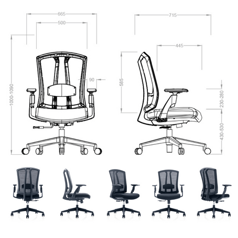 Pillar-M Mid Back Advance Ergonomic Office Chair