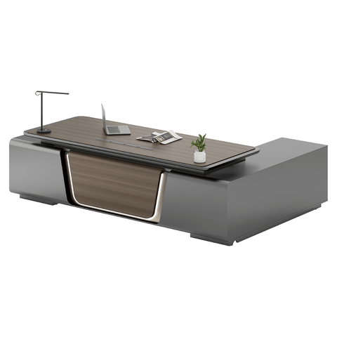 Pinnacle-B Modern Luxury CEO Office Advance Executive Desk with Side Return Cabinet