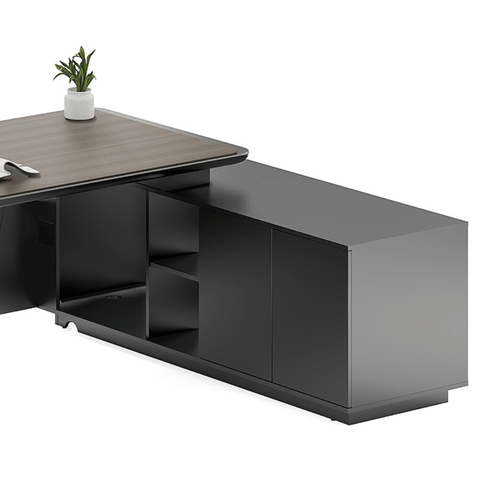 Pinnacle-B Modern Luxury CEO Office Advance Executive Desk with Side Return Cabinet