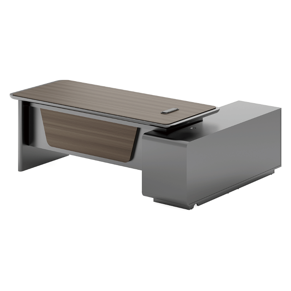Pinnacle-C Modern Office Advance Executive Desk with Side Return Cabinet