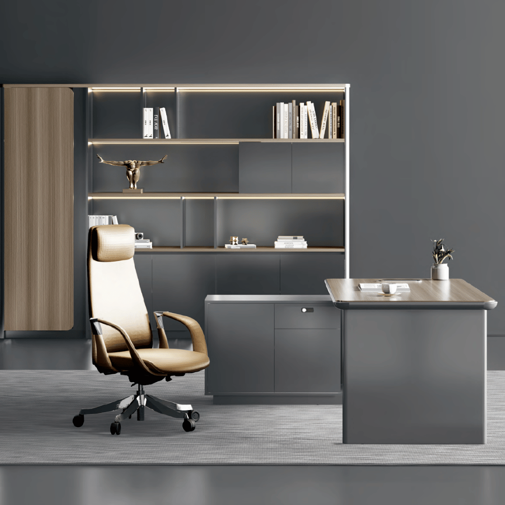 Pinnacle-C Modern Office Advance Executive Desk with Side Return Cabinet