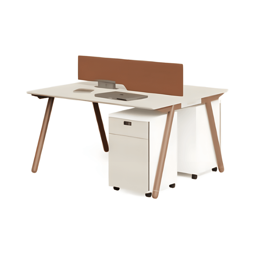 Pioneer-A Office Desk Workbench with Pedestal Drawers - Gavisco Premium Office Furniture