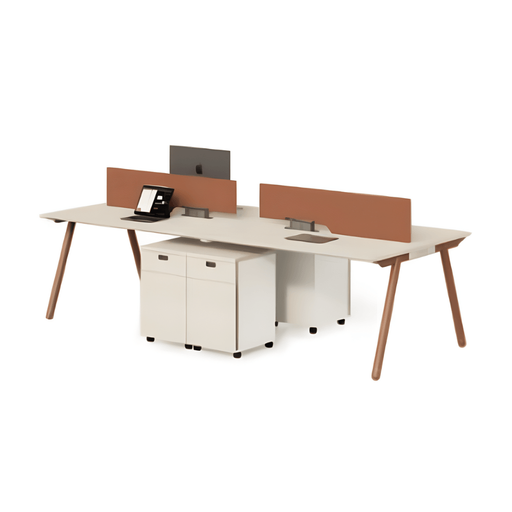 Pioneer-A Office Desk Workbench with Pedestal Drawers - Gavisco Premium Office Furniture