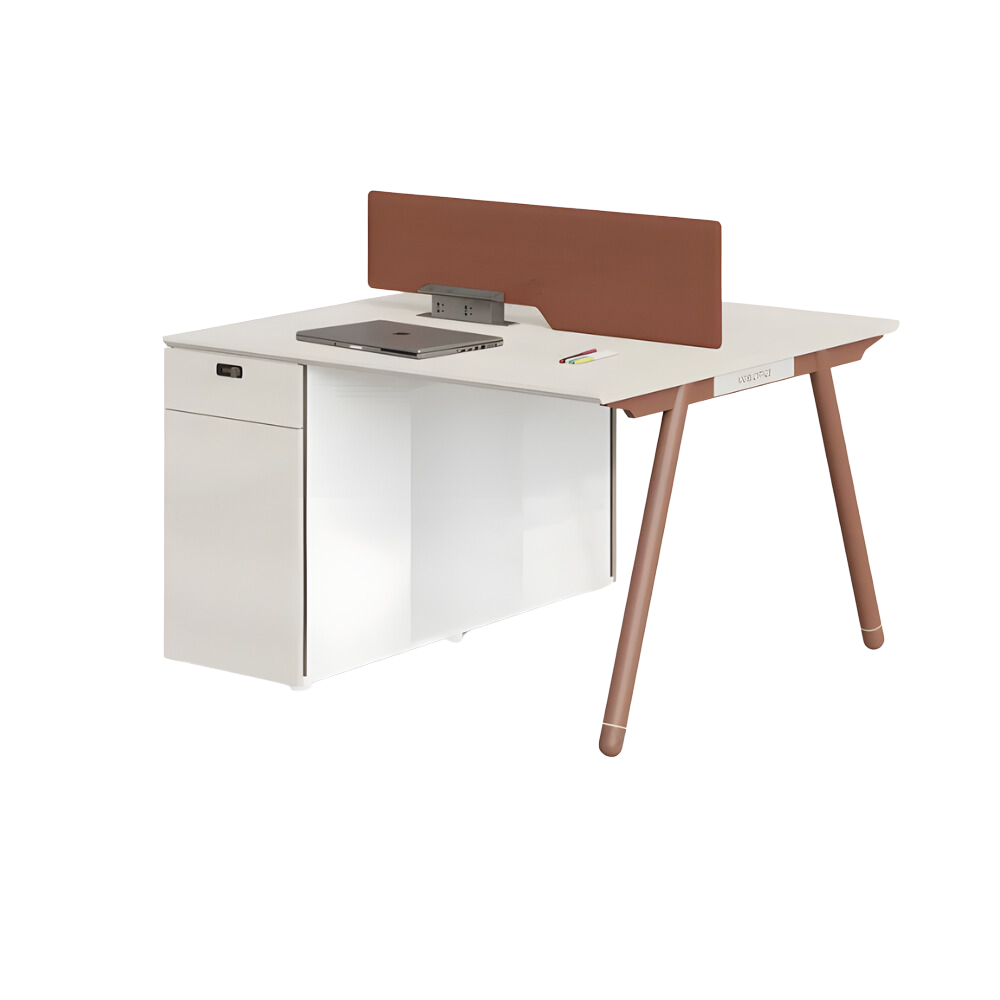 Pioneer-B Office Desk Workbench with Side Storage Cabinet - Gavisco Premium Office Furniture