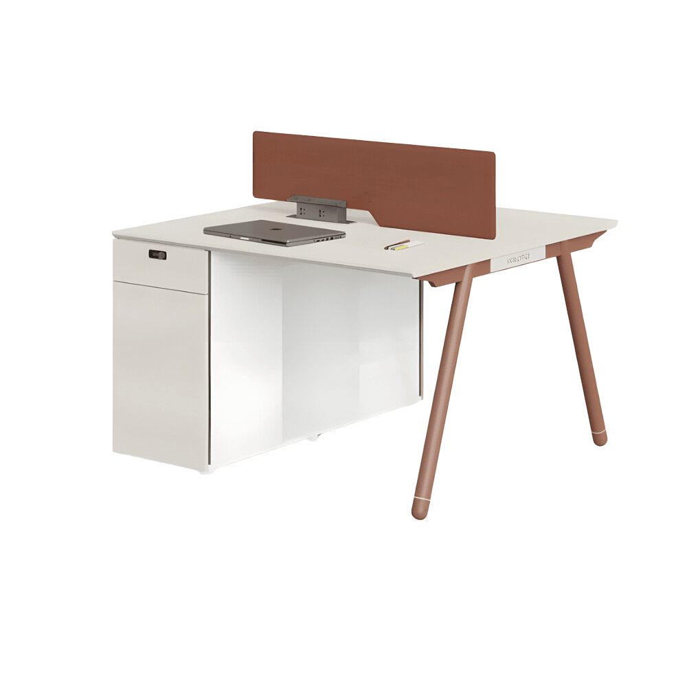 Pioneer-B Office Desk Workbench with Side Storage Cabinet - Gavisco Office Furniture