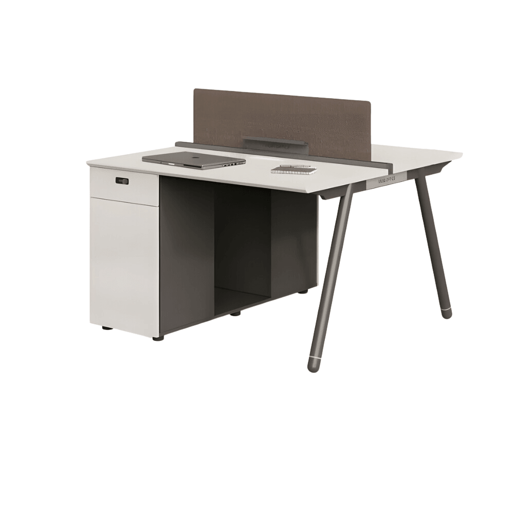 Pioneer-B Office Desk Workbench with Side Storage Cabinet - Gavisco Premium Office Furniture