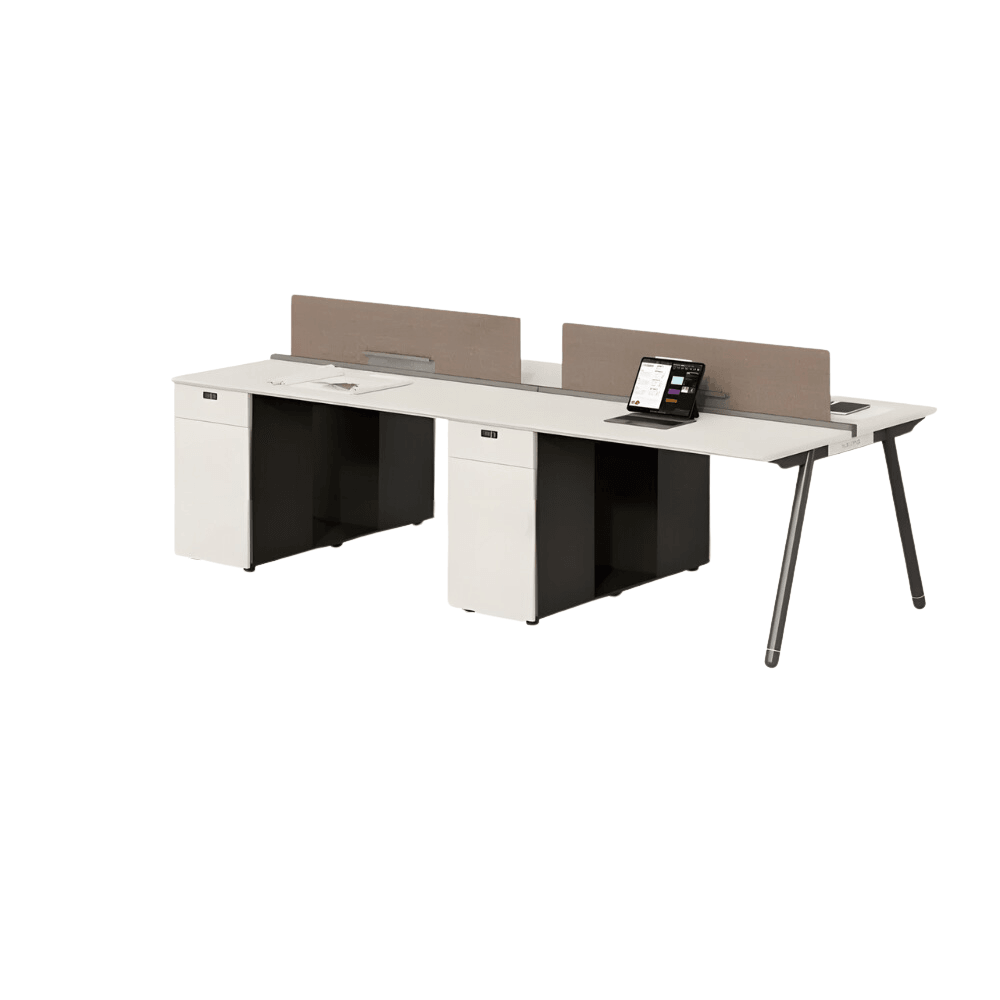 Pioneer-B Office Desk Workbench with Side Storage Cabinet - Gavisco Office Furniture