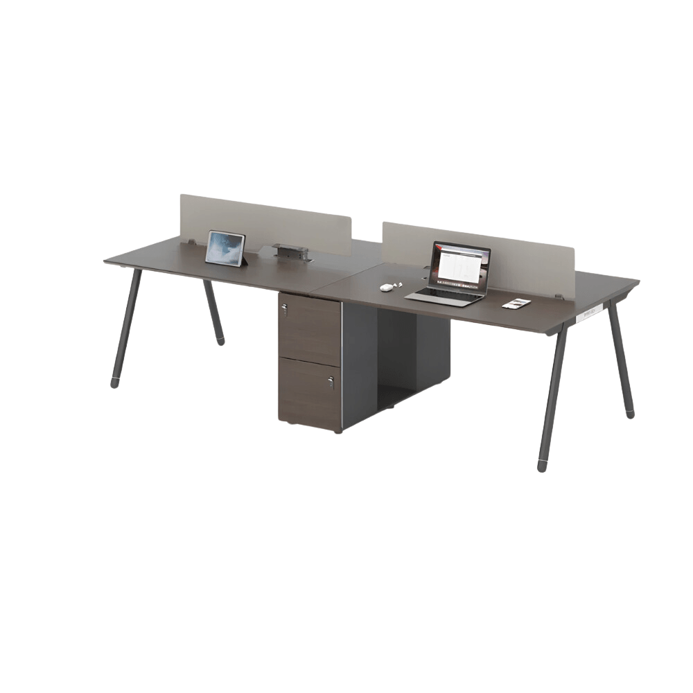 Pioneer-B Office Desk Workbench with Side Storage Cabinet - Gavisco Office Furniture