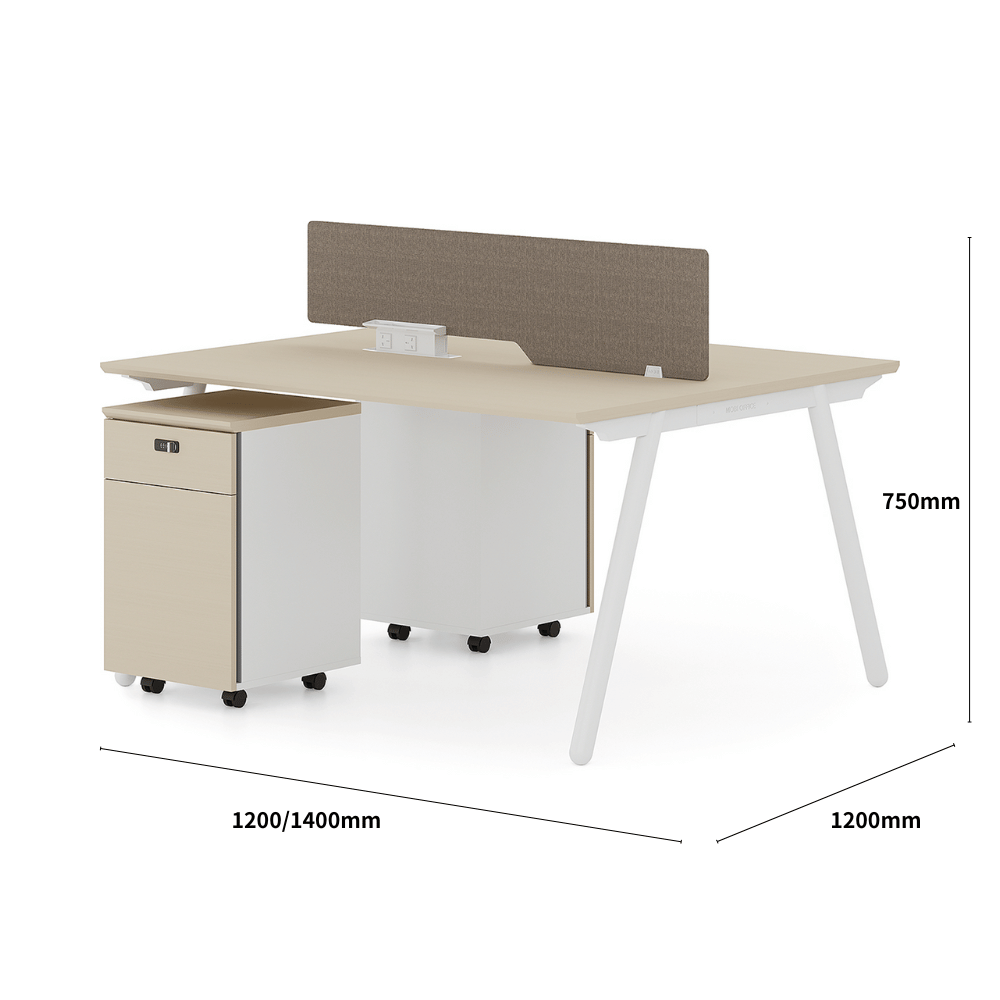 Pioneer2-A Metal Frame Office Desk Workstation with Mobile Pedestal