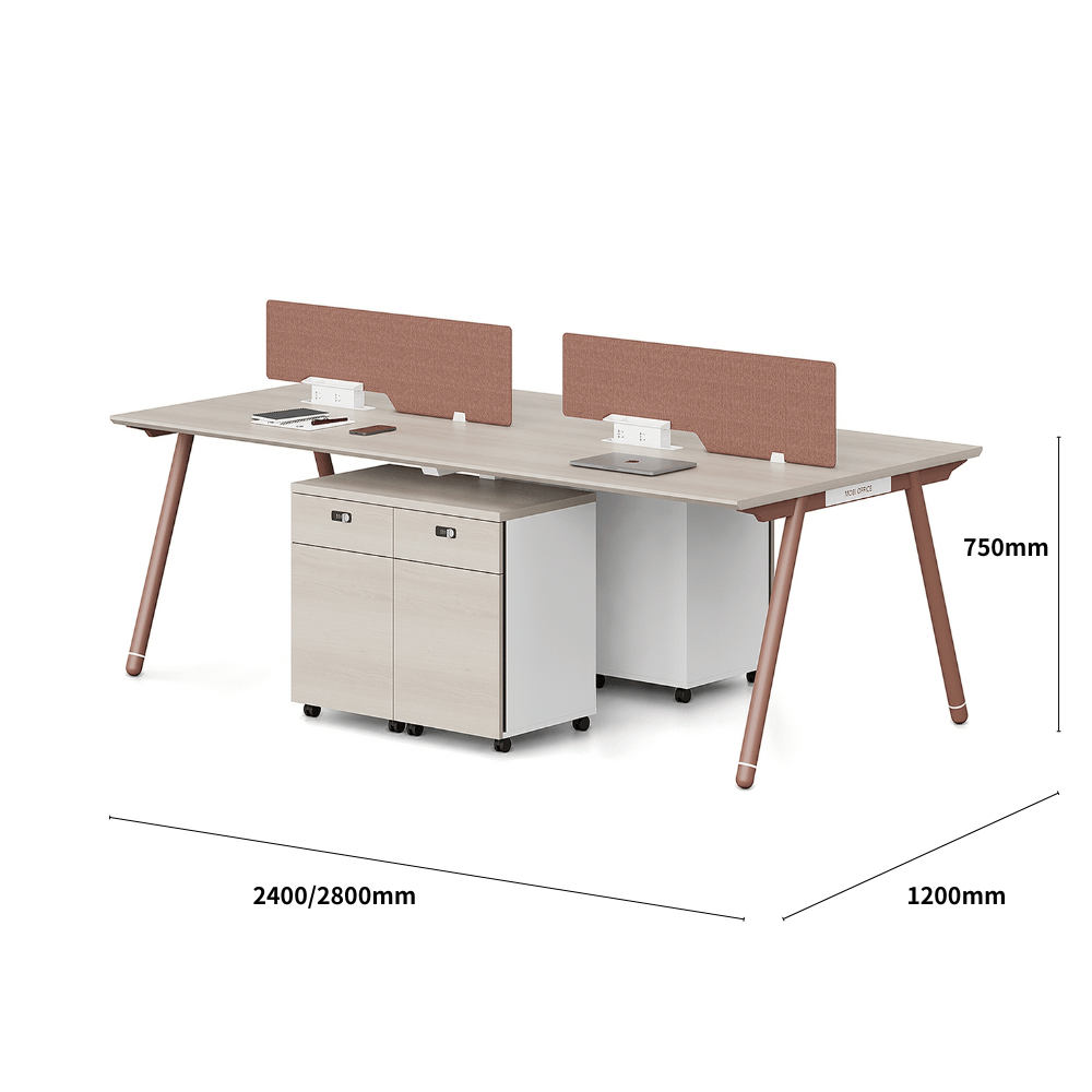Pioneer2-A Metal Frame Office Desk Workstation with Mobile Pedestal