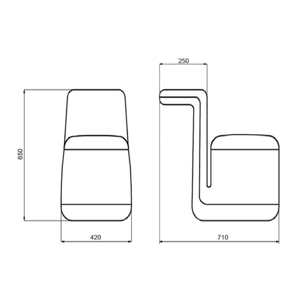 Pipe 煙斗造型辦公室多用途休閒坐墩梳化