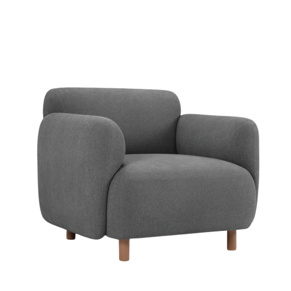 Piple Single Seater Modern Fabric Puffy Lounge Sofa