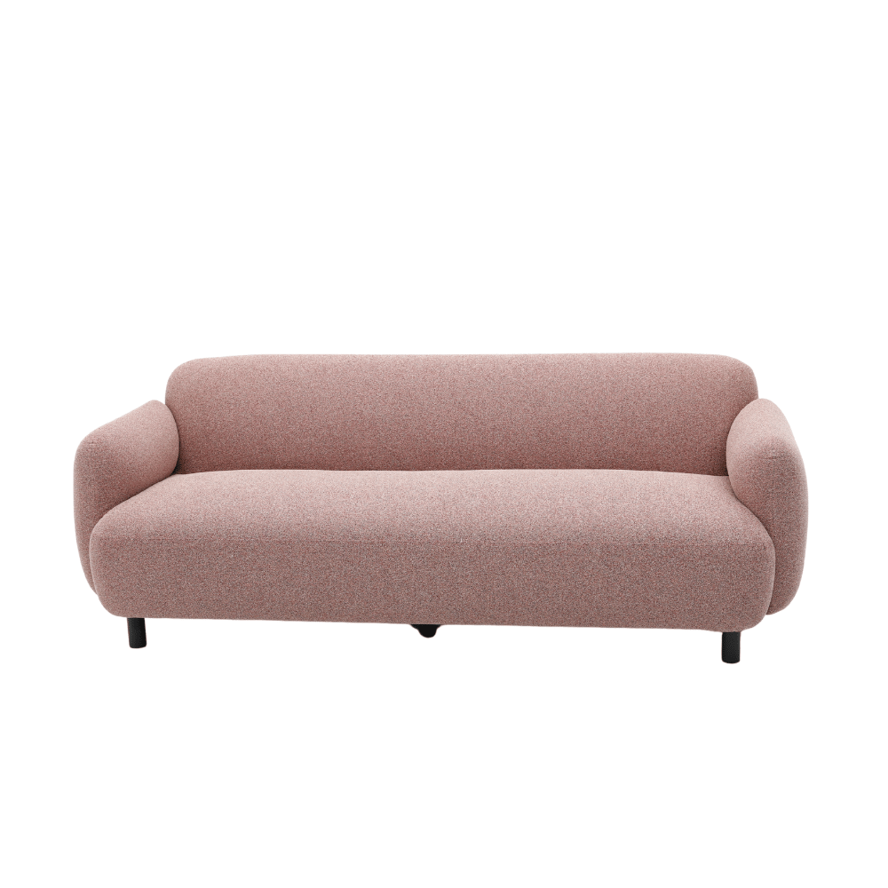 Piple Three Seater Modern Fabric Puffy Lounge Sofa