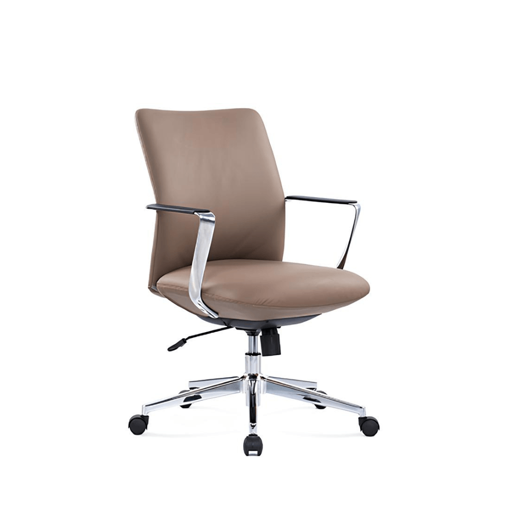 Pieces-M Mid Back Genuine Leather Executive Chair - Gavisco Office Furniture