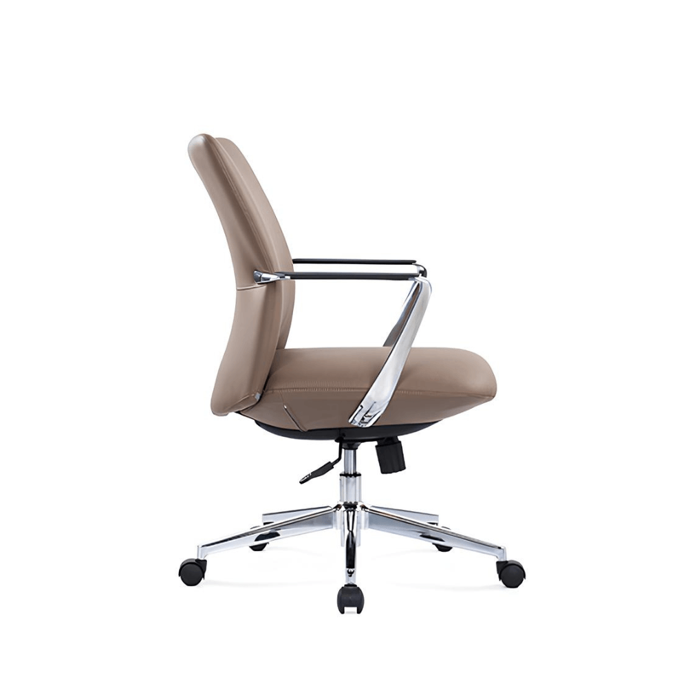 Pieces-M Mid Back Genuine Leather Executive Chair - Gavisco Office Furniture