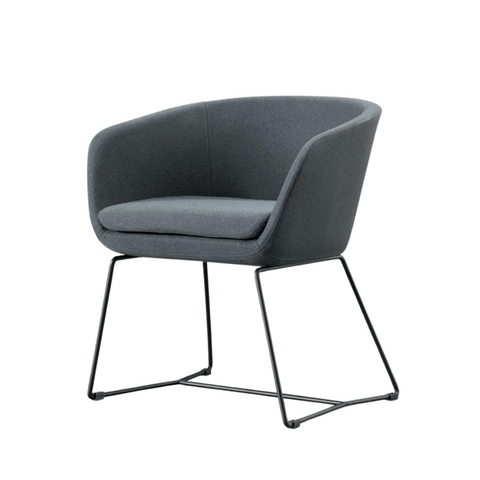 Pitch Minimalist Modern Sled Base Office Lounge Armchair - Gavisco Office Furniture