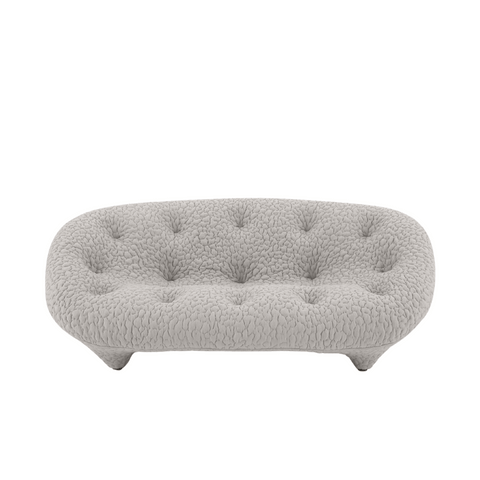 Ploum Two Seater Designer Fabric Medium High Back Lounge Sofa