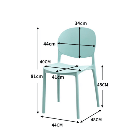 Pop Modern Simple Stackable Plastic Dining Room Side Chair