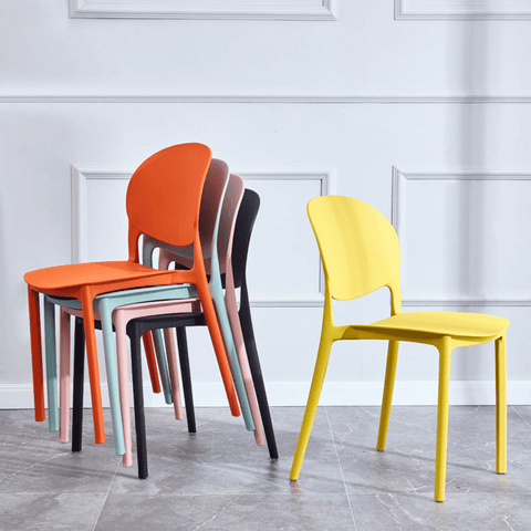 Pop Modern Simple Stackable Plastic Dining Room Side Chair