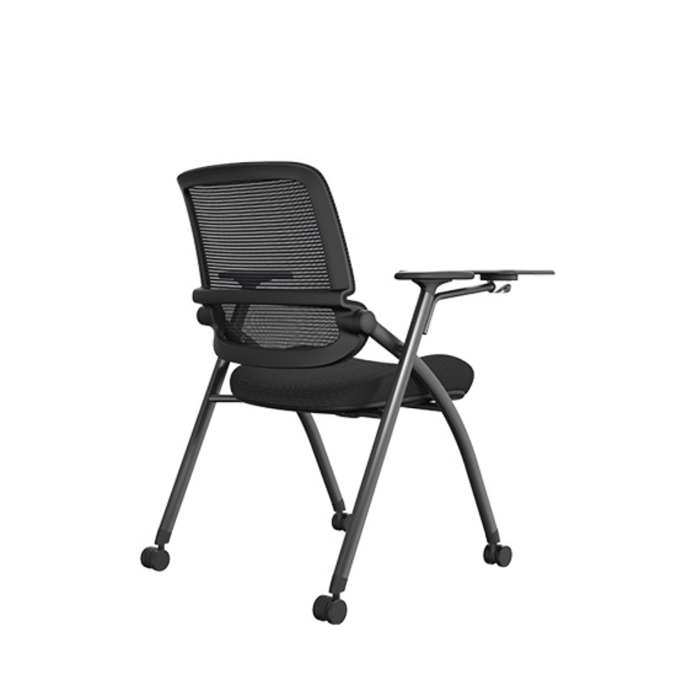 Power-B Double Back Stackable Training Chair with Wheels and Writing Board