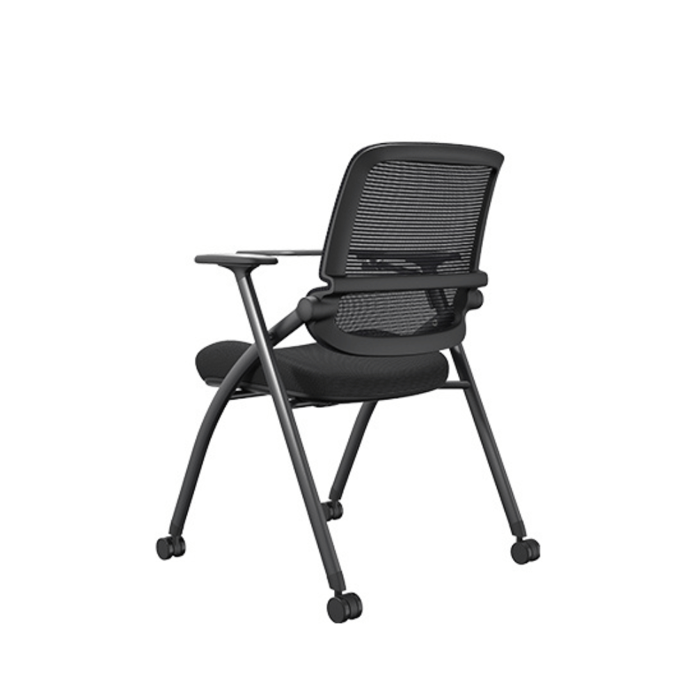 Power-B Double Back Stackable Training Chair with Wheels and Writing Board