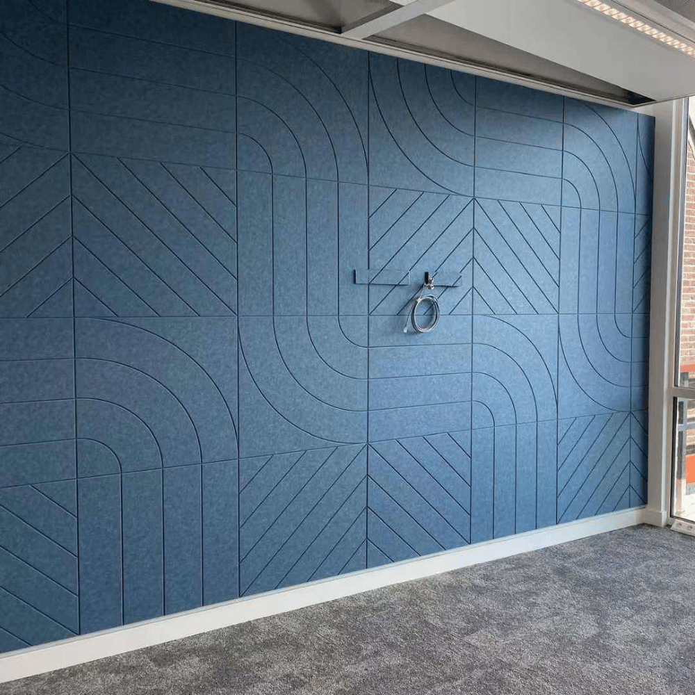 PP02 Patterned Decorative PET Polyester Acoustic Wall Panel