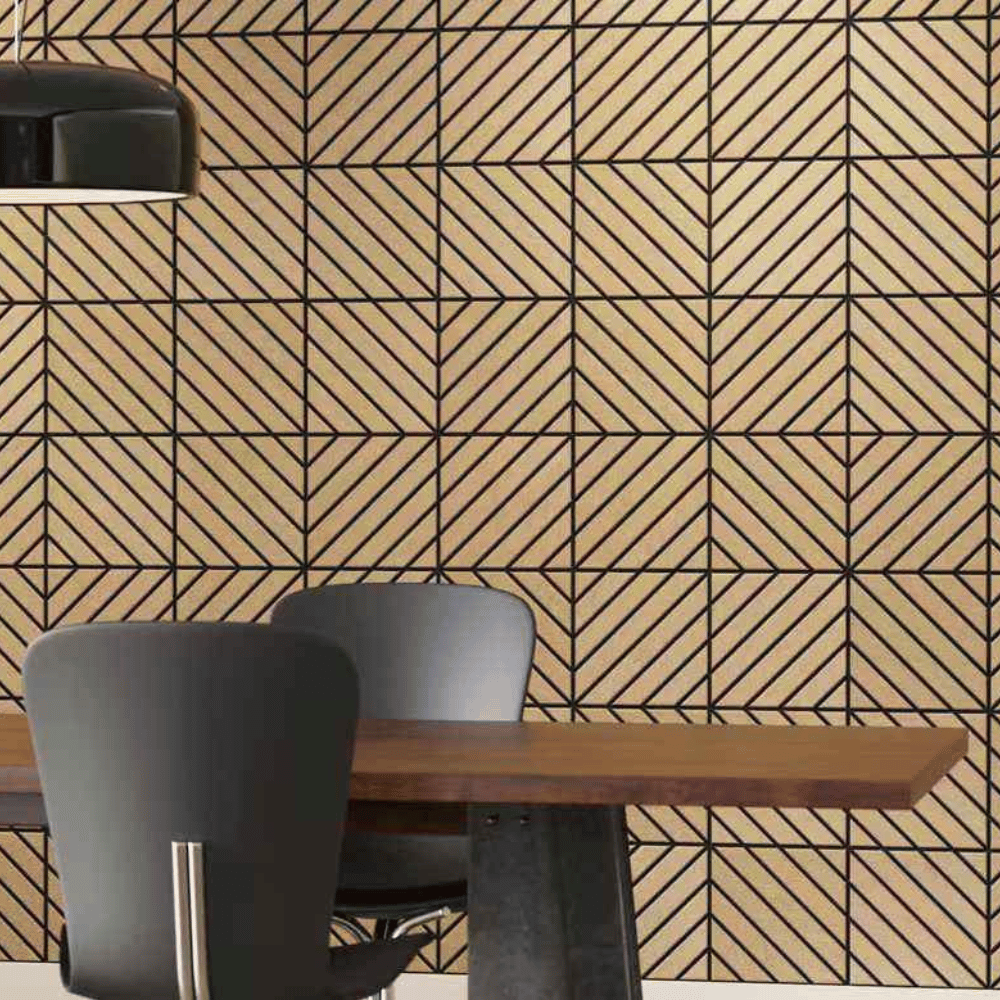 PP02 Patterned Decorative PET Polyester Acoustic Wall Panel