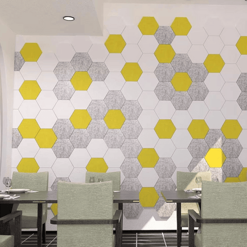 PP03 Hexagon Decorative PET Polyester Acoustic Wall Panel