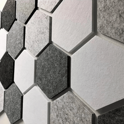 PP03 Hexagon Decorative PET Polyester Acoustic Wall Panel