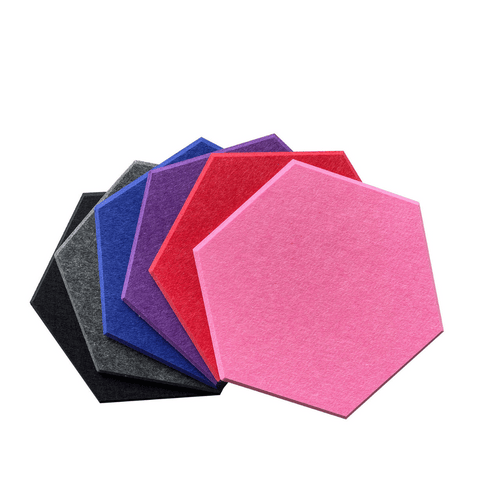 PP03 Hexagon Decorative PET Polyester Acoustic Wall Panel