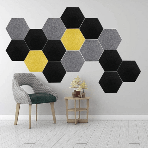 PP03 Hexagon Decorative PET Polyester Acoustic Wall Panel