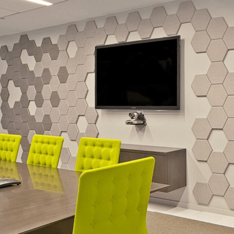 PP03 Hexagon Decorative PET Polyester Acoustic Wall Panel