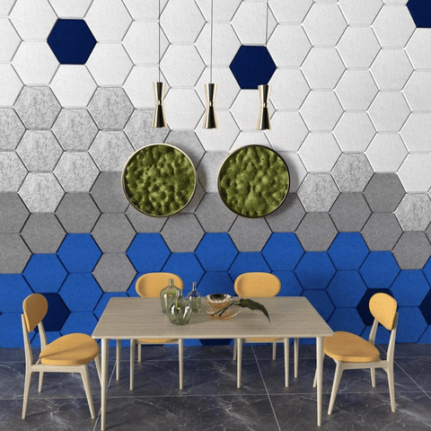 PP03 Hexagon Decorative PET Polyester Acoustic Wall Panel