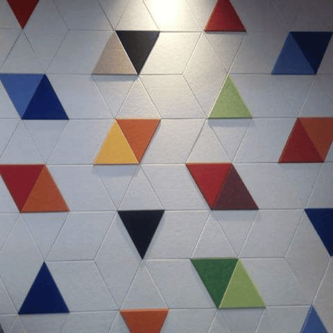 PP04 Triangle Decorative PET Polyester Acoustic Wall Panel