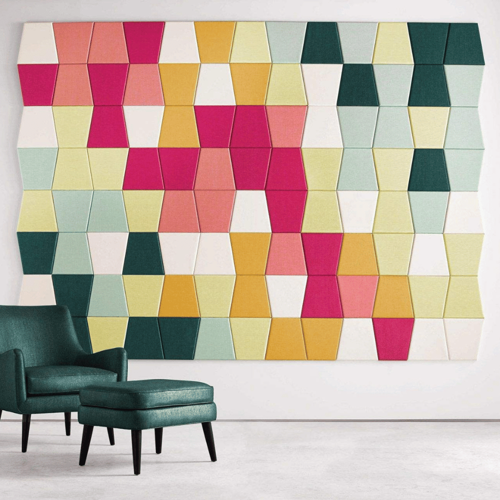 PP05 Custom Shaped Decorative PET Polyester Acoustic Wall Panel