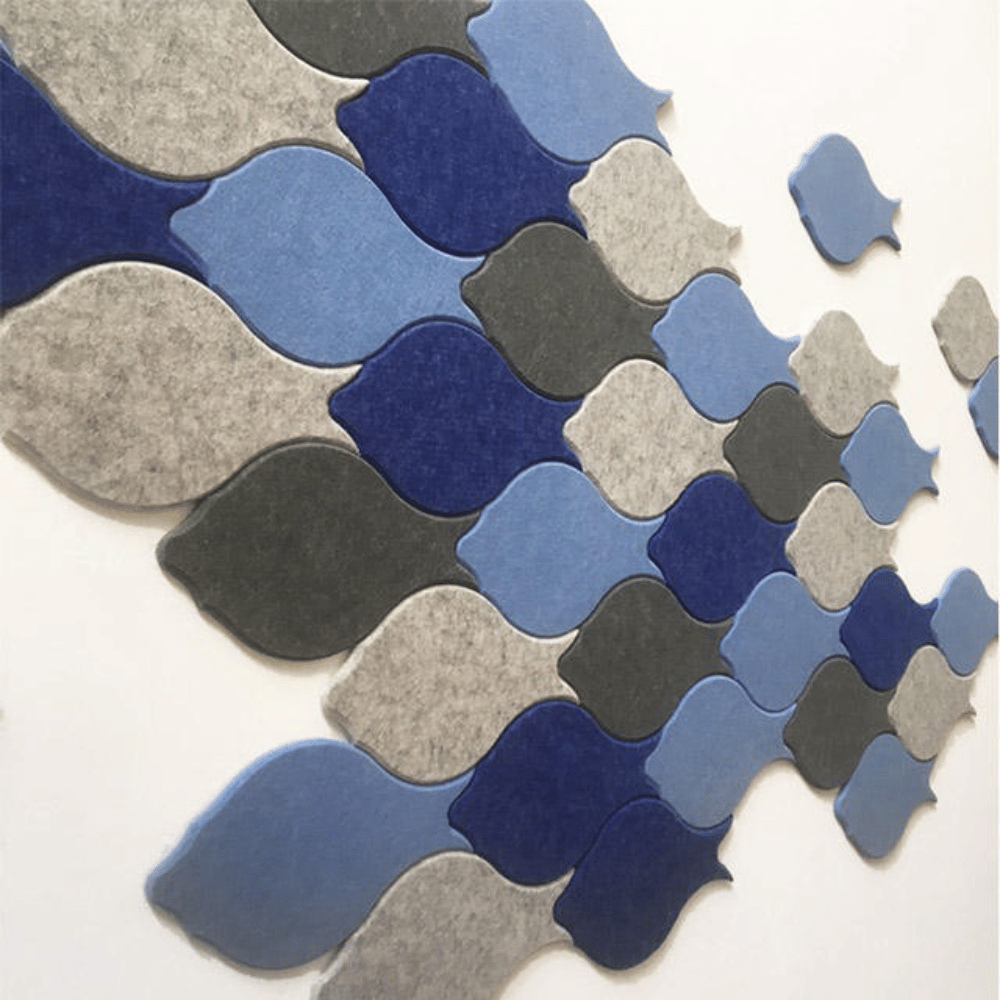 PP05 Custom Shaped Decorative PET Polyester Acoustic Wall Panel
